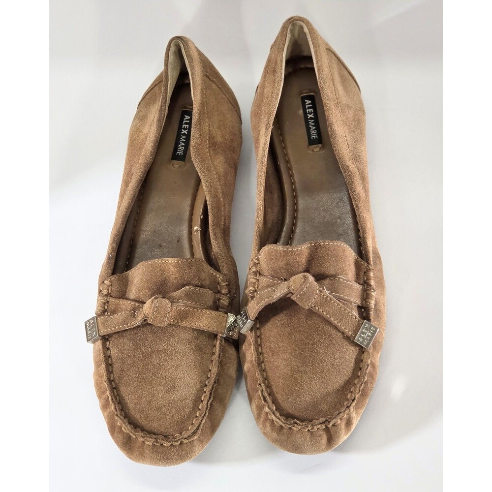 Alex Marie Suede Driving Moccasin Loafers Womens 10M Brown Slip On Comfort